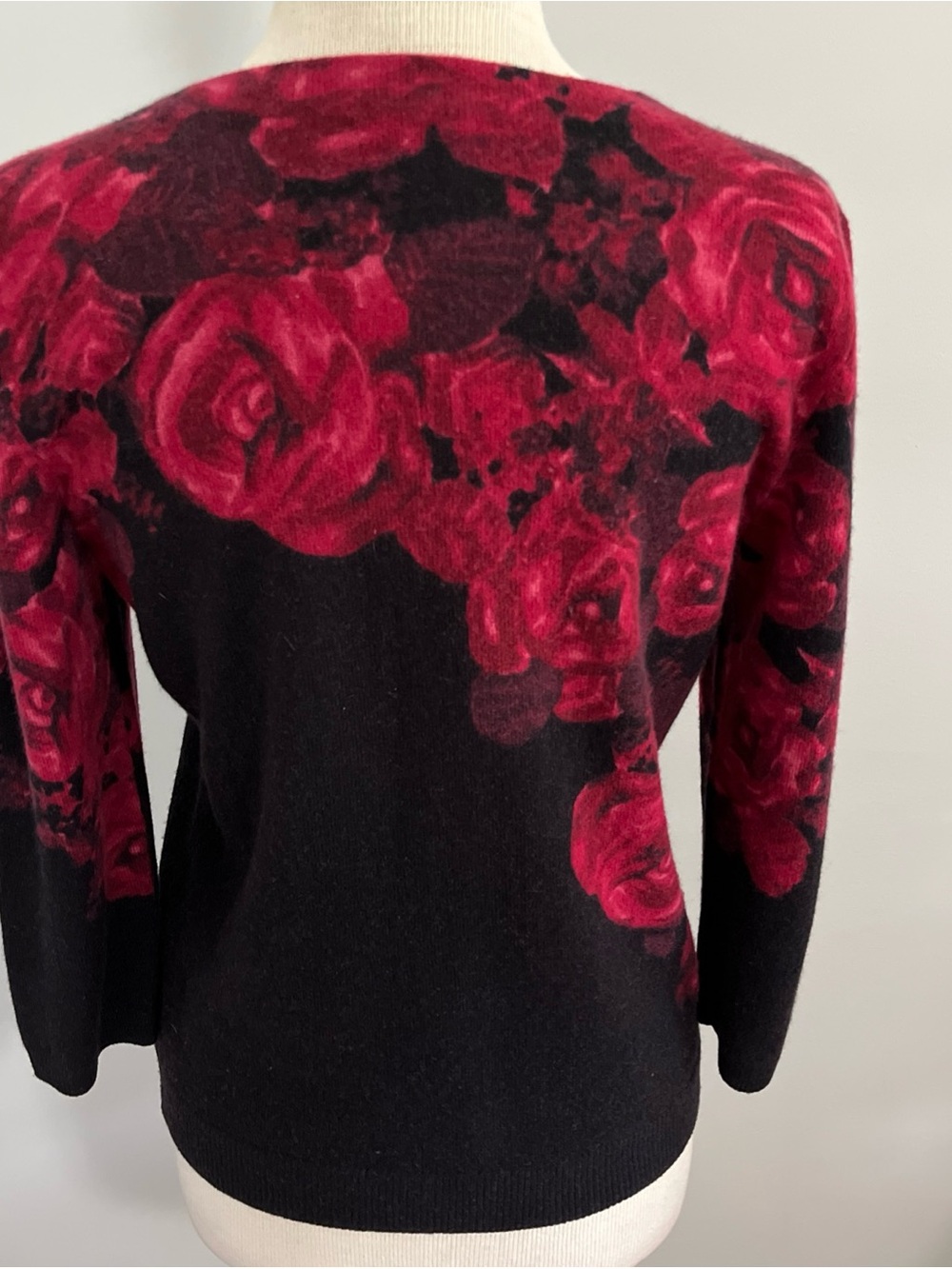 Talbots Audrey Cashmere Sweater - Ikat Roses - Picture 5 of 7